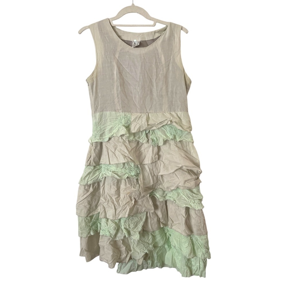 Anthropologie ART Layered Ruffled Tiered Shift Dress S